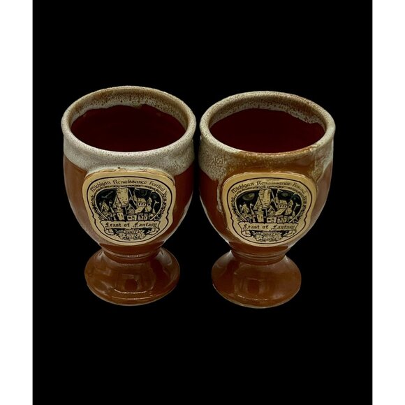 Set of 2 Renaissance Festival 2007 Feast of Fantasy Wine Goblets 5” tall x 3” in - Picture 8 of 9